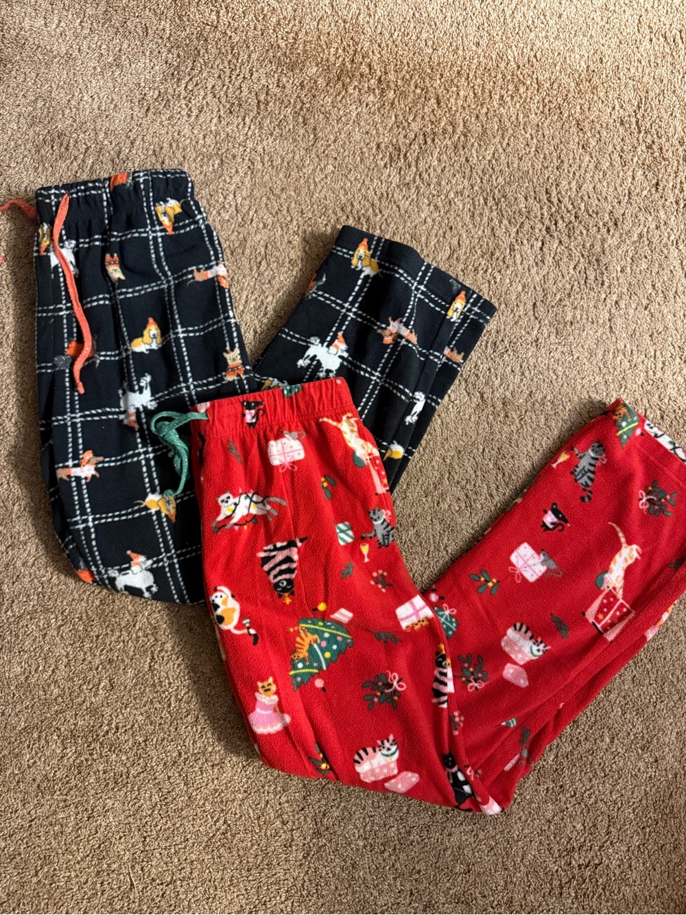 Cuddl Duds Womens Holiday Animal Print Pajama Pants Bundle - Red & Black - Picture 4 of 4